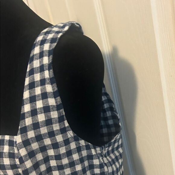 Old Navy Navy and White Plaid Dress A - Picture 3 of 5
